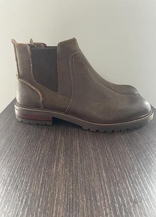 Johnston&murphy черевики челсі чоловічі шкіряні (вощена замша) коричневі .оригінал.42-43р/28см.