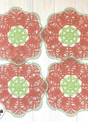 Комплект салфеток крупной с кроликами - 4шт. (диаметр 26 см)