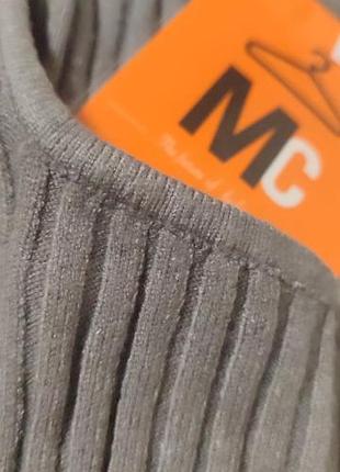 Платье серое в рубчик 4