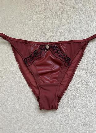 Труси з шкіряною вставкою scanlilly by curvy cate м