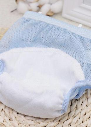 Тренувальні трусики сіточка baby mesh блакитні l блакитний