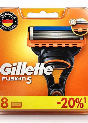Леза картриджи gillette fusion 8шт житет ф'южн 8шт