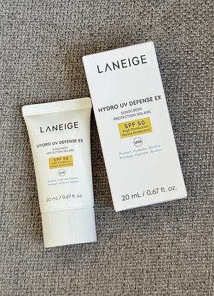 Conцезащитный крем laneige hydro uv defence ex спф 50, 20 ml bioderma cerave