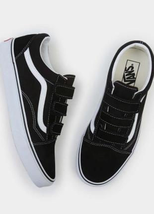Оригінальні дитячі кеди vans old skool (на липучках)