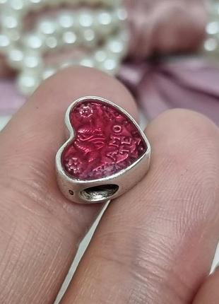 Шарм pandora червоне серце освідчення