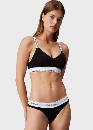Жіночий чорний бюстгальтер lght lined bralette calvin klein з мʼякою чашкою , оригінал