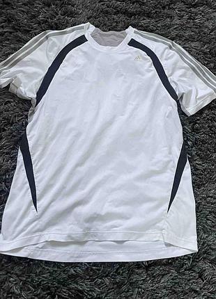 Футболка adidas оригинал, спортивная, белая, размер l / 48–50!