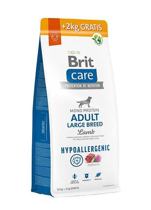 Корм сухий brit care dog hypoallergenic adult large breed для дорослих собак великих порід гіпоалергенний з ягням 12+2 кг