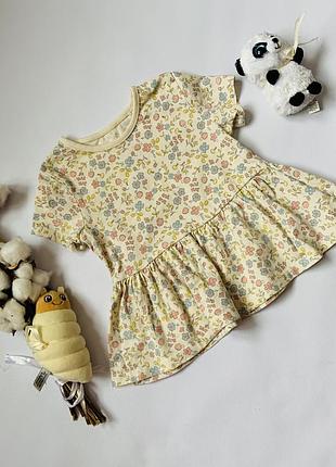 🌼 george ніжна футболка-туніка з квітковим принтом 2–3 роки