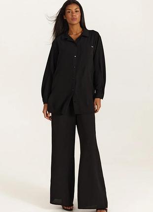 Штани палаццо vovk чорні, віскоза, s-m