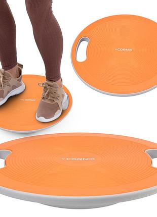 Балансировочная платформа cornix круглая, пластиковая xr-0444 orange/grey