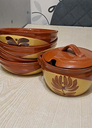 Остатки керамического набора для традиционного литовского блюда-кирпиней, 70-е годы