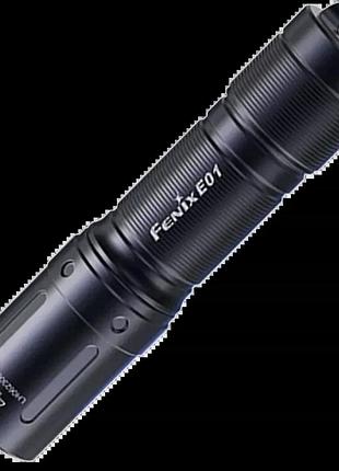 Черный фонарь наключный fenix e01 v2.0