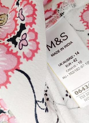 Вискоза миди платье m&s размер 14 uk 8