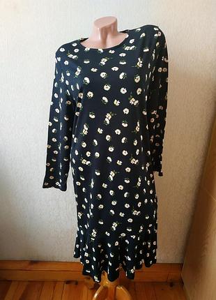 Платье в цветы/вискоза/m-xl