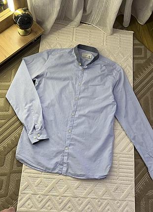 Чоловіча блакитна сорочка, сорочка jack & jones, голуба рубашка