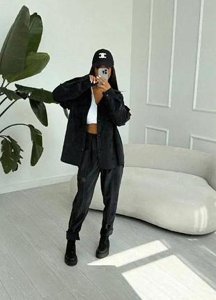 Женский костюм 2-ка (рубашка + брюки); цвета - черный, синий, бордо, шоколад; размеры - 42-44 и 44-46