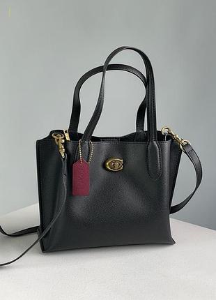 Сумка coach willow tote 24 in black