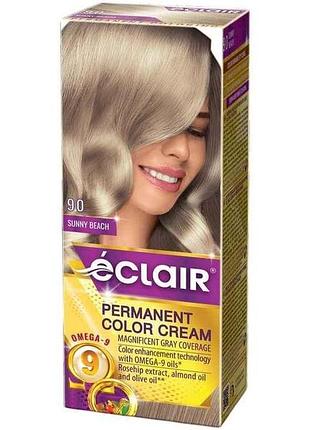 Крем-фарба для волосся 9.0 сонячний пляж (з олією omega 9) тм eclair