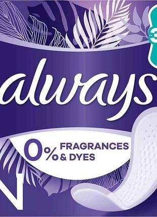 Ежедневные гигиенические прокладки 30шт daily fresh normal duo без запаха тм always