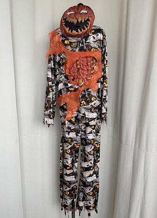 Зомбі скелет мумія зомби тыква гарбуз костюм карнавальний з маскою