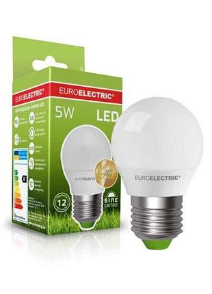 Лампа светодиодная 5w e27 g45 (100) тм euroelectric