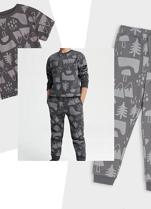 Костюм футболка та штани розмір 128-134 принт гриби