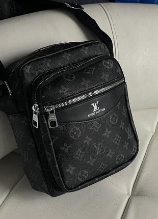 Чоловіча сумка мессенджер через плече чорний 20418