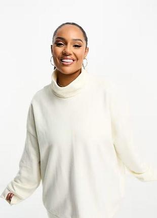 Супермягкий свитер с длинным воротником стойкой свободного кроя asos curve батал plus size