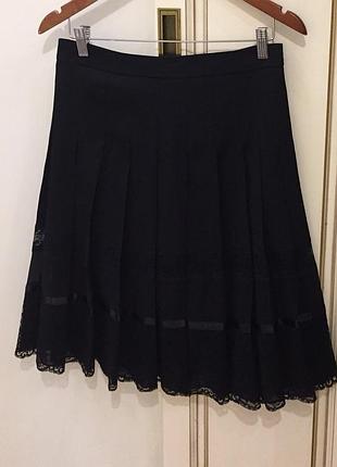Нова.юбка брендовая dolce &amp; gabbana silk lace &amp; wool skirt black оригинал