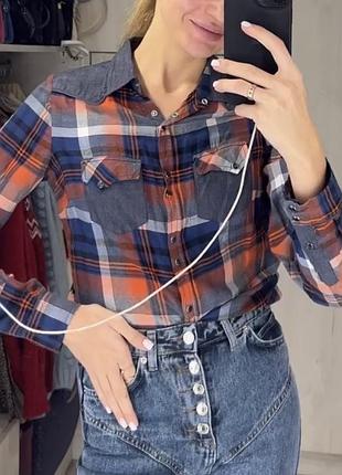 Сорочка в клітинку під джинс