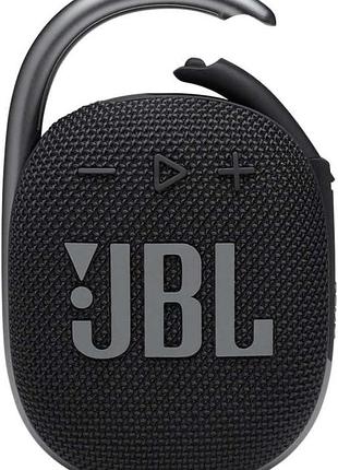 Портативная bluetooth колонка jbl clip 4 черная водонепроницаемая ip67 с карабином до 10 часов
