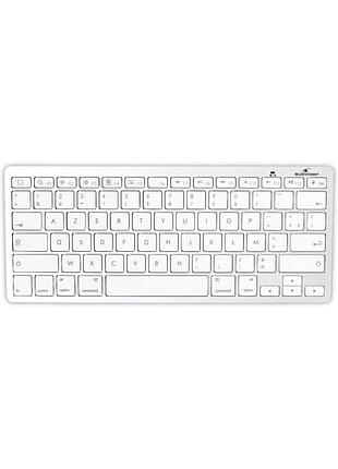 Беспроводная мини клавиатура bluetooth bluestork, компактная тонкая azerty, легкая тихая белая для mac, ipad
