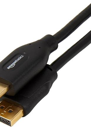 Кабель displayport на hdmi 0,9 м для пк монітора проектора full hd цифрове аудіо чорний