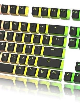 Набор колпачков pudding doubleshot pbt 108 клавиш oem профиль ansi us для механической клавиатуры черный