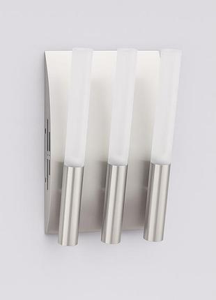 Настенный светильник paulmann 3×20вт дизайнерское бра с тремя галогенными лампами 12в с матовым стеклом металл