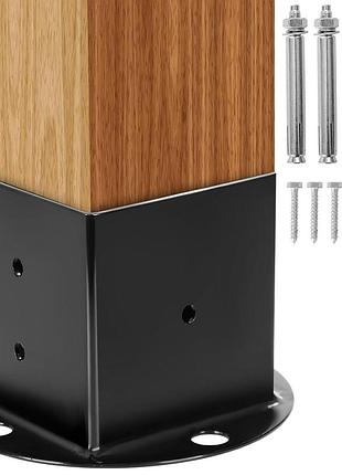 Опорный кронштейн для квадратных деревянных столбов, опора столба втулка на землю винтовая 92 x 92 мм 1 шт