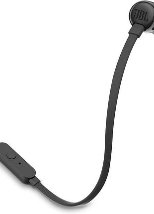 Наушники внутриевушные jbl tune 110 чёрные с микрофоном 3,5 мм плоский кабель антизапутывающий