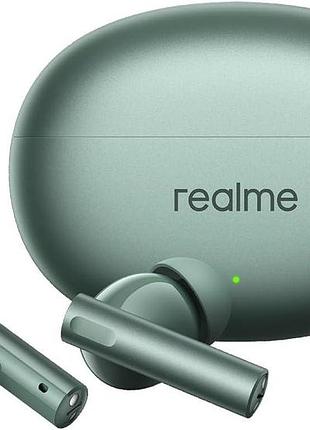 Беспроводные bluetooth наушники realme вакуумные с глубокими басами, активным шумоподавлением 50 дб, зеленые