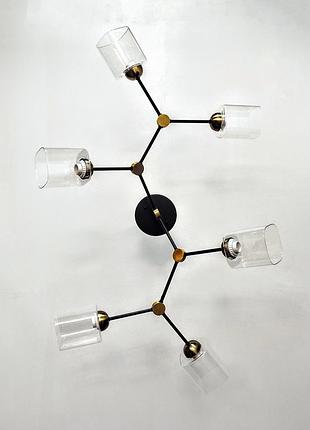 Люстра трансформер молекула в стиле лофт