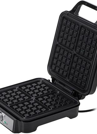 Электрическая вафельница adler ad 3083 с антипригарным покрытием, регулировкой температуры и 1800вт av-19