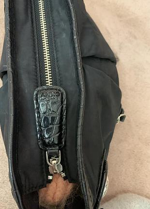 Вінтажна сумка-багет dkny nylon bag у стилі y2k (оригінал) 4