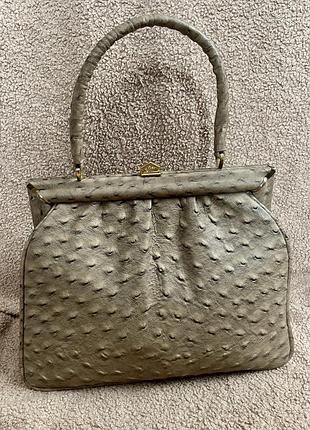 Вінтажна сумка зі шкіри страуса