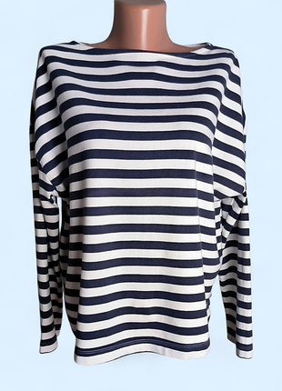 Лонгслів tu у смужку вільний крій оверсайз