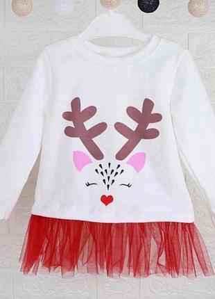 Туника, футер, фатин 104-110 см