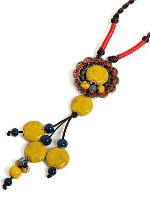 Прикраса масивні деталі в етно стилі кермічні намистини