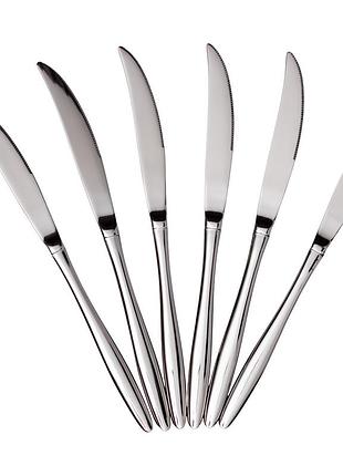 Набор столовых ножей 6 штук ножи сервировочные из нержавеющей стали 22 (см) серебро hp-8-31