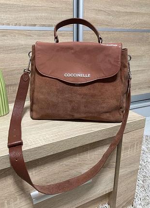 Coccinelle італія стильна шкіряна жіноча сумка кросбоді натуральна шкіра оригінал