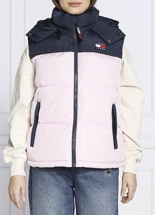 Шикарна пухова желетка безрукавка tommy hilfiger