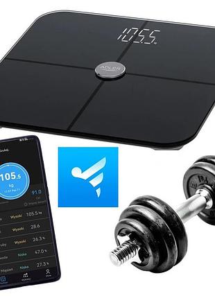 Ваги для підлоги adler ad 8187 smart black bk-20